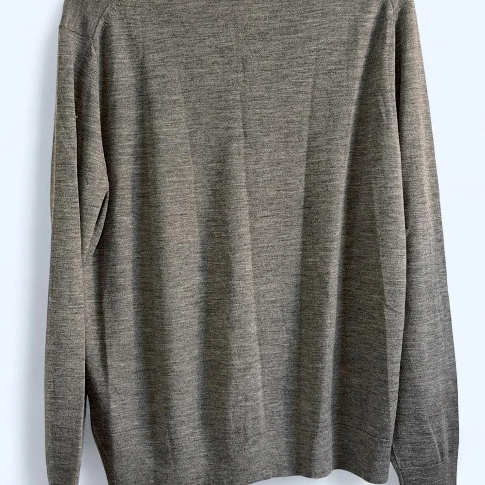 Office Sire Banana Republic Fine Merino Wool V-Neck Sweater Grey Size L